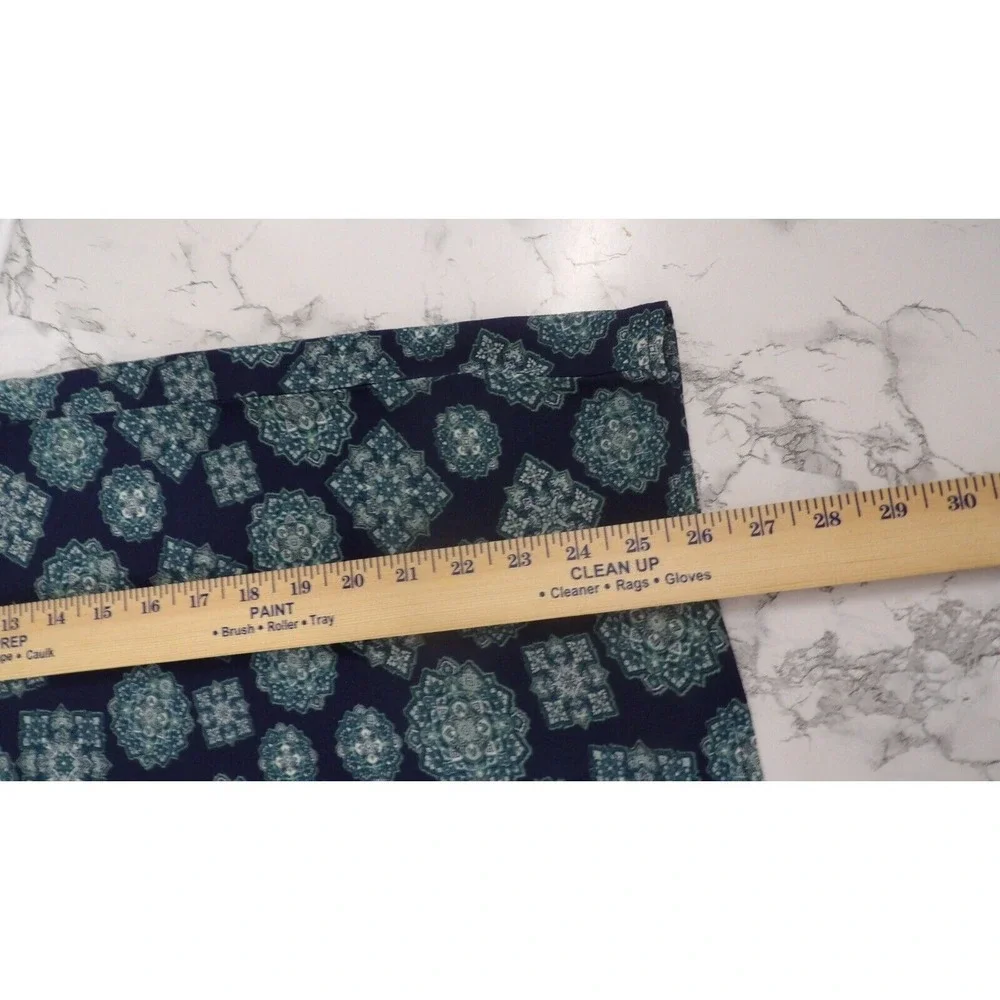 MICHAEL Michael‎ Kors Popover Top Teal Blue Navy Scoop Neck Open Sleeve Size XL